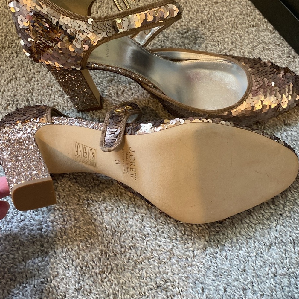 J. Crew Collection Sequin Heels Nib - image 2